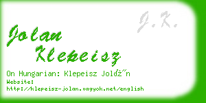 jolan klepeisz business card